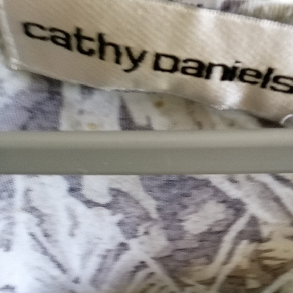 Cathy Daniels Monochrome Patterned Blouse